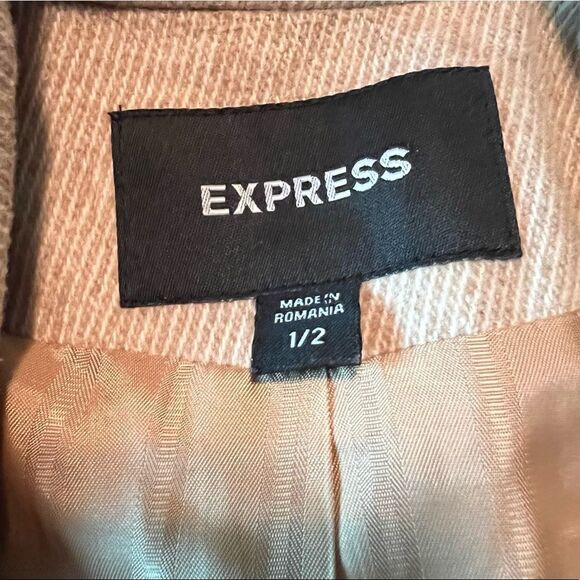 Express beige wool & cashmere blend blazer - Picture 5 of 15